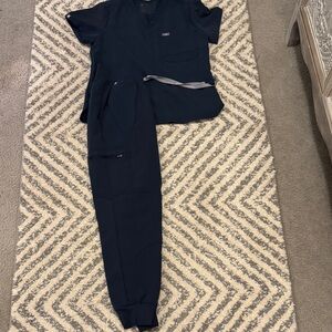 Women's High Waisted Figs Scrubs Set Sz Small